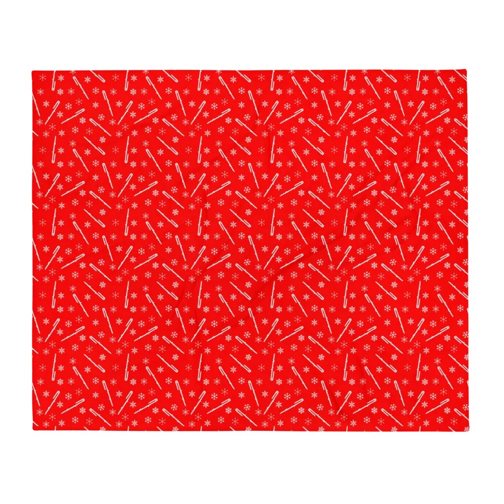 Scattered Flutes and Snowflakes Throw Blanket - Bass Flute product image (4)