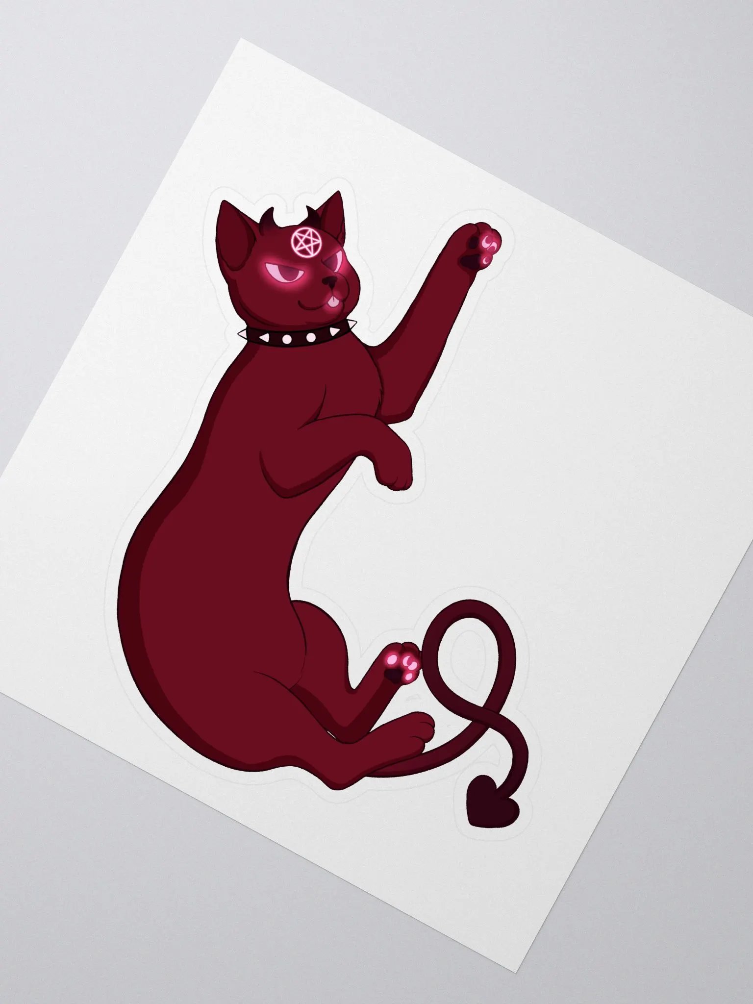 Bowtie Demon Cat Sticker product image (2)