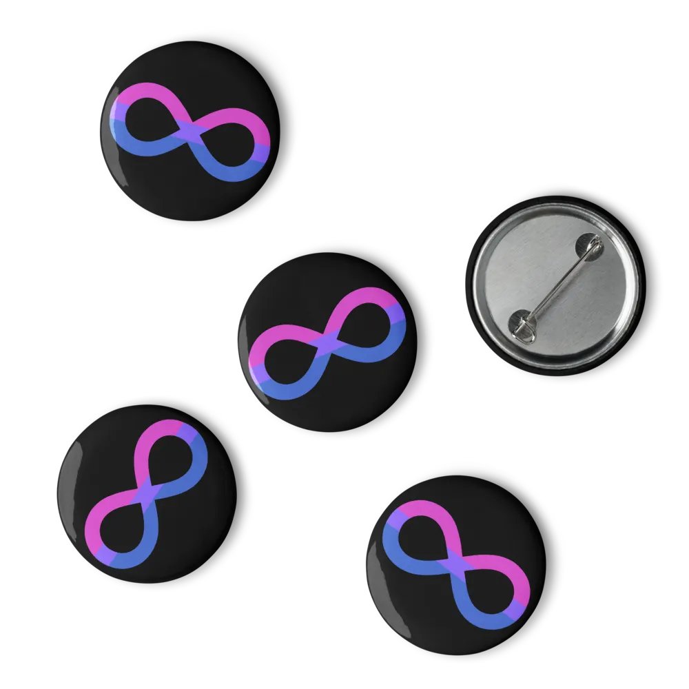 Bi Autistic Infinity Pin Set product image (6)