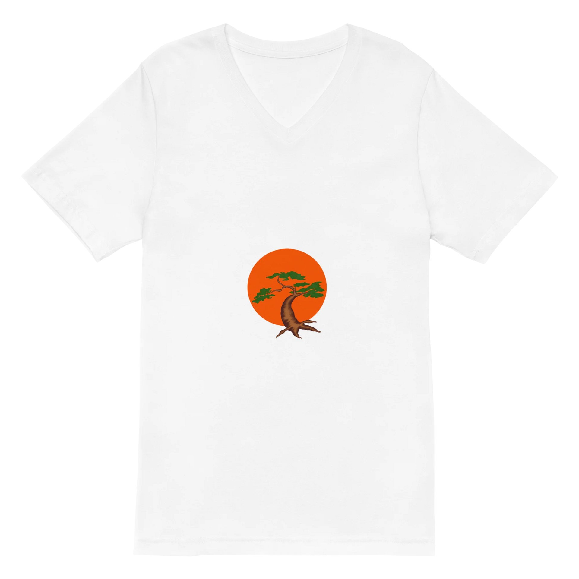 Sunset Bonsai Tree V-Neck Tee product image (2)