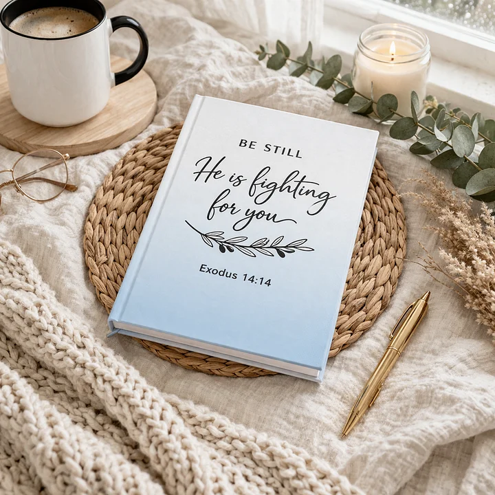 Be Still Christian Journal – Exodus 14:14 | Inspirational Faith Journal | Encouragement Gift product image (1)