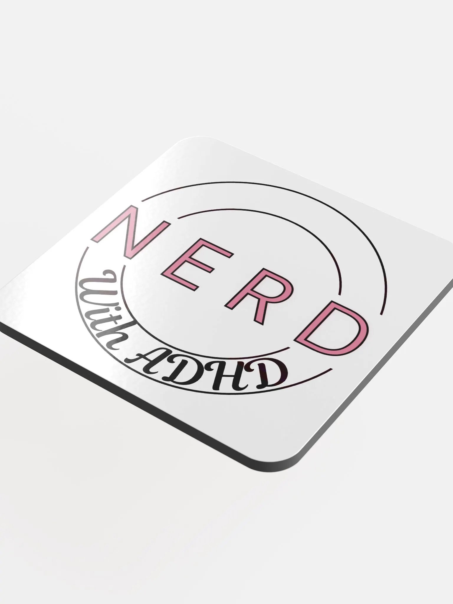 NerdWithADHD - Gloss Cork Coaster product image (4)
