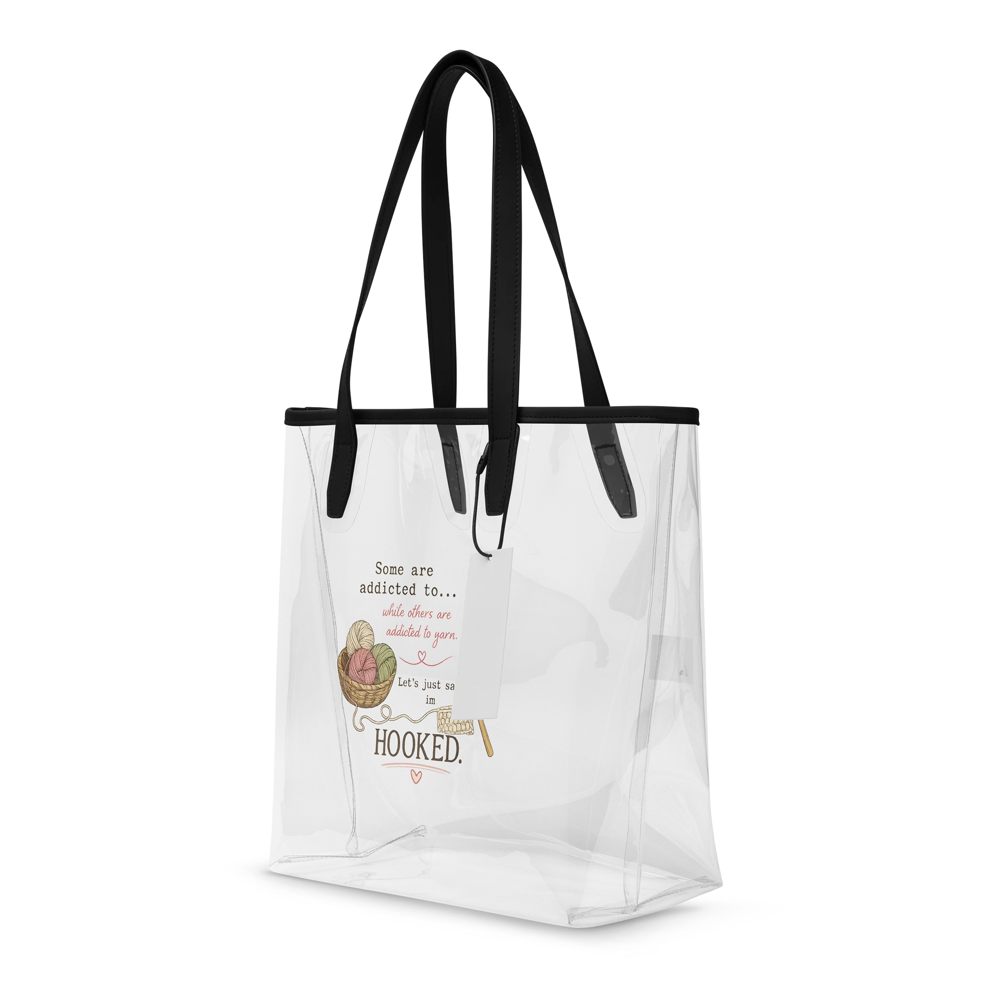 Hooked – Clear Crochet Tote Bag product image (4)