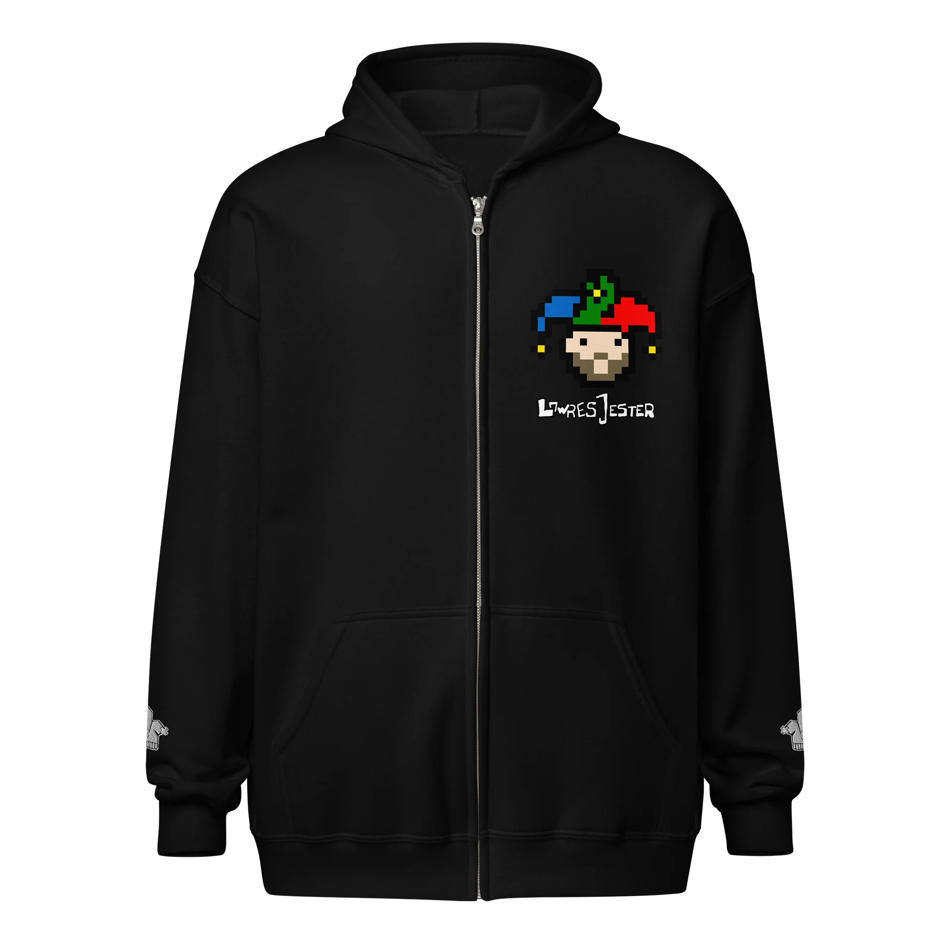 Pixelated Jester Zip Hoodie product image (1)