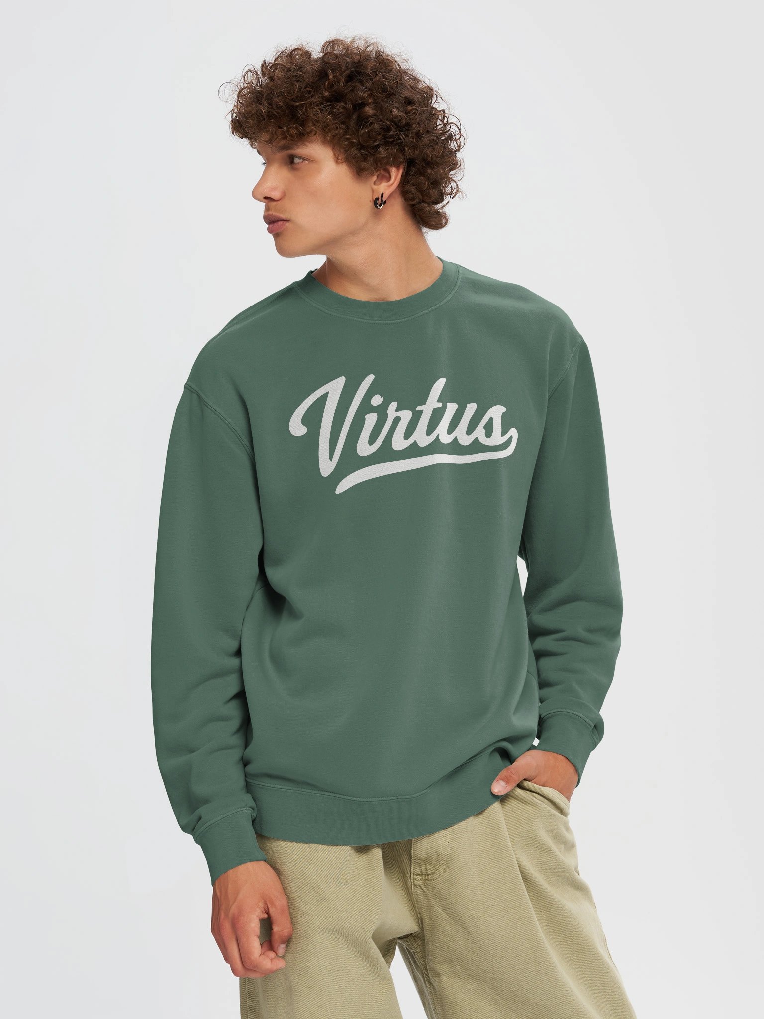 Virtus Script Midweight Crewneck (Pigment Release) product image (5)