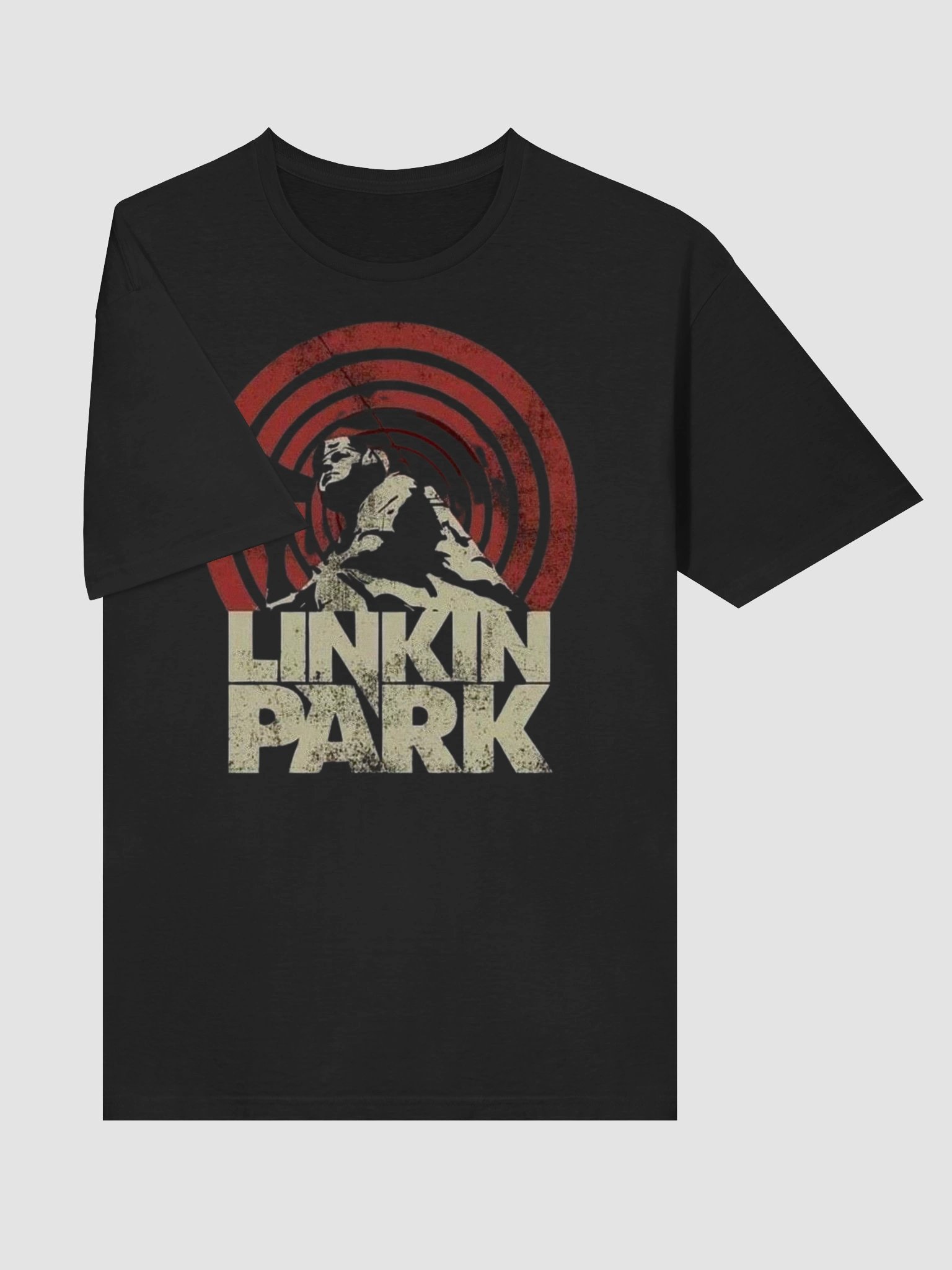 Linkin Park Hybrid Theory T-Shirt | Red Signal Circle Vocalist Graphic | Nu Metal Alternative Rock Icon Tee product image (3)