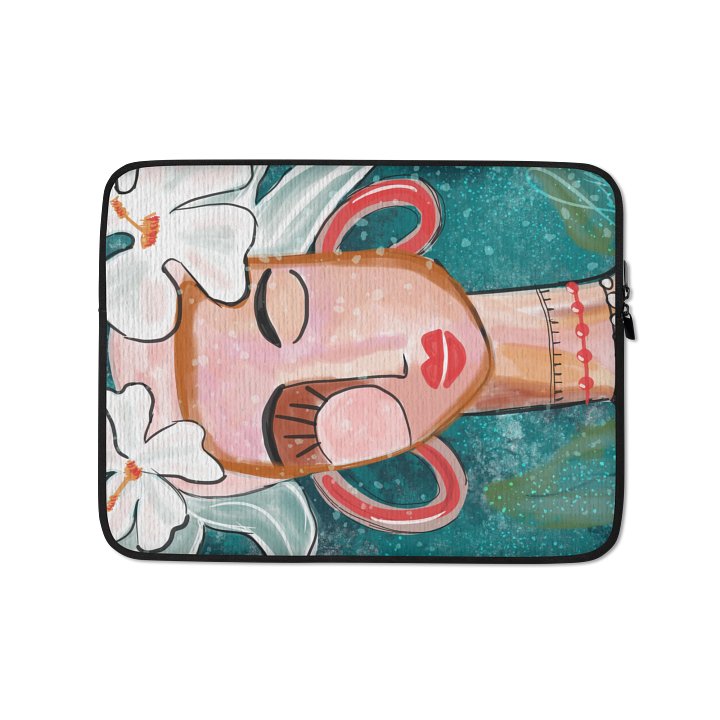 Vibrant Visage Laptop Sleeve - Hibiscus Girl product image (1)