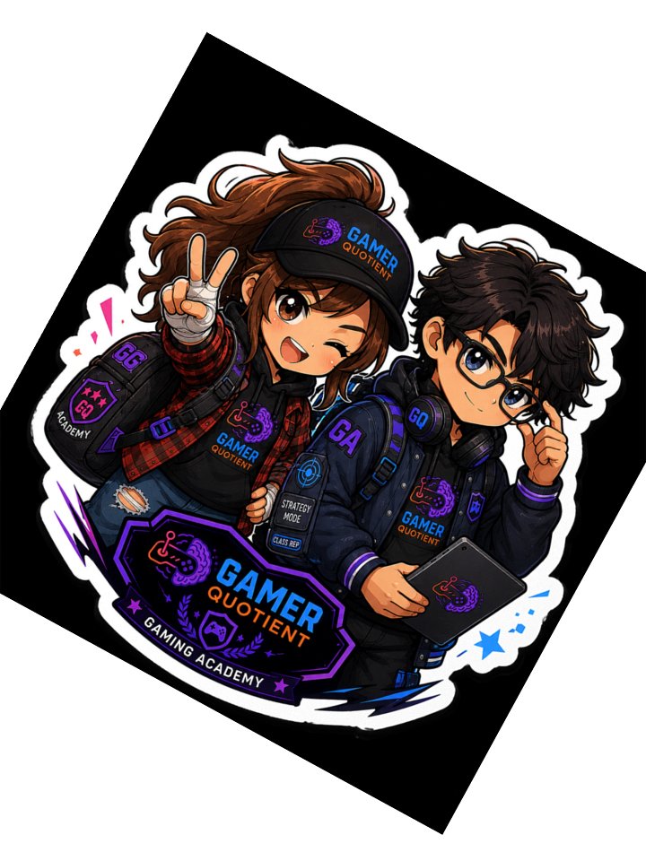 Guy & Quinn Team Up Kiss-Cut Sticker | Gamer Quotient x Gaming Academy Mascot Duo product image (2)