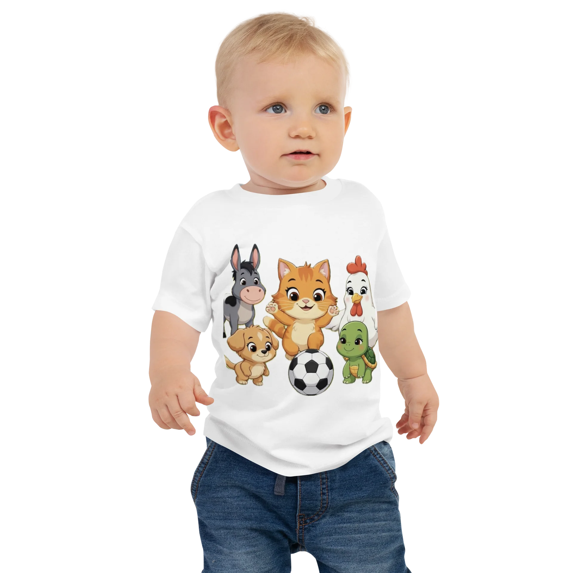 Farm Friends Soccer Baby Tee product image (1)
