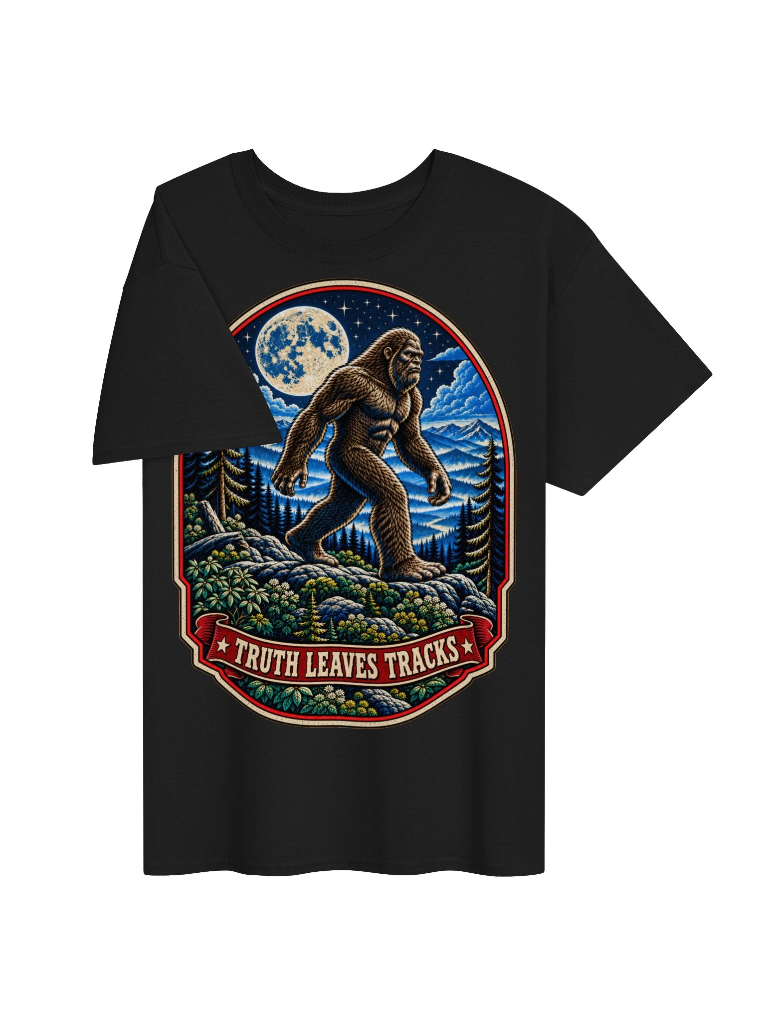 Truth Leaves Tracks Bigfoot T-Shirt – Sasquatch Cryptid Wilderness Tee product image (4)