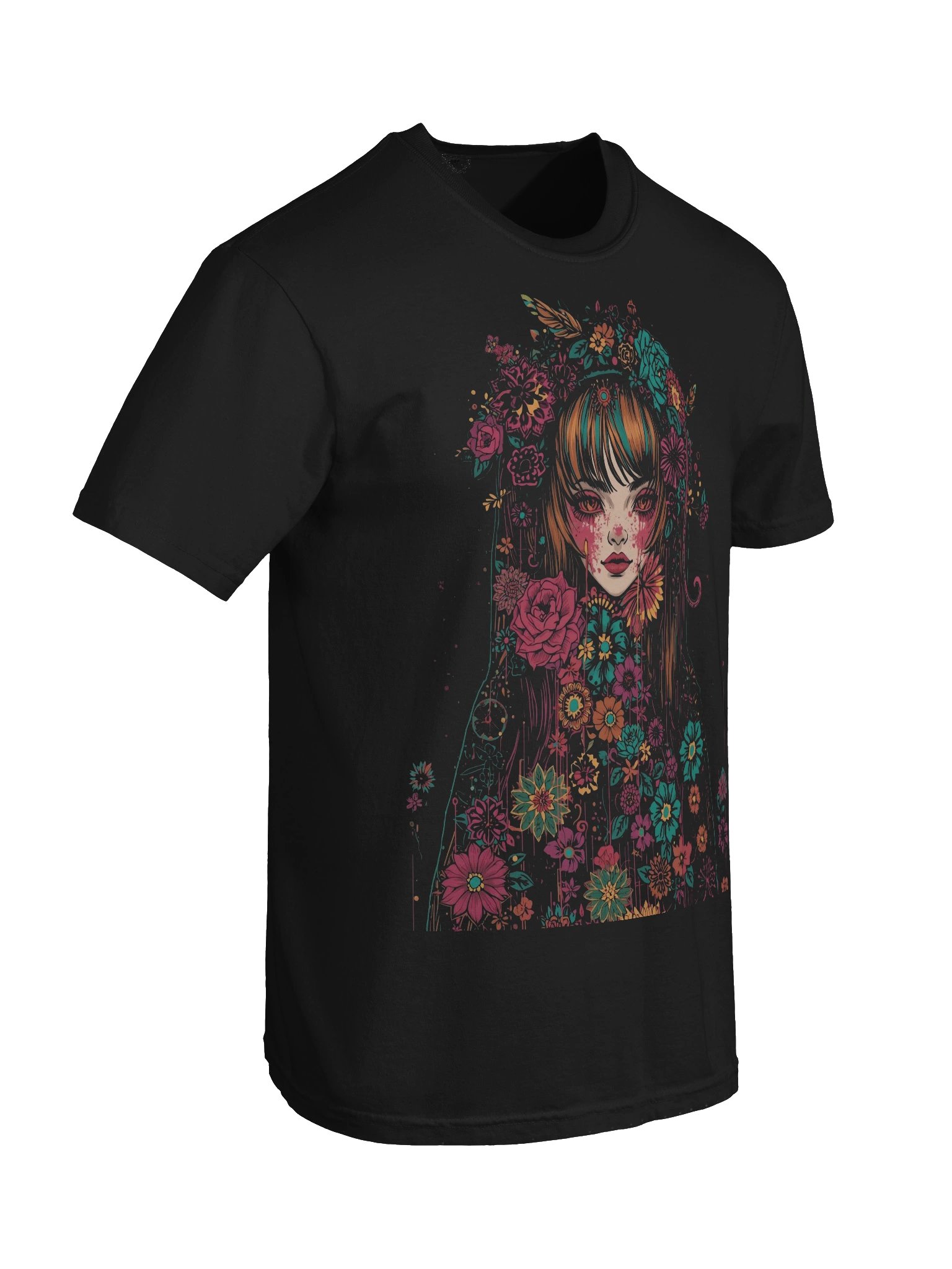 Floral Punk Girl Heavyweight Tee product image (4)