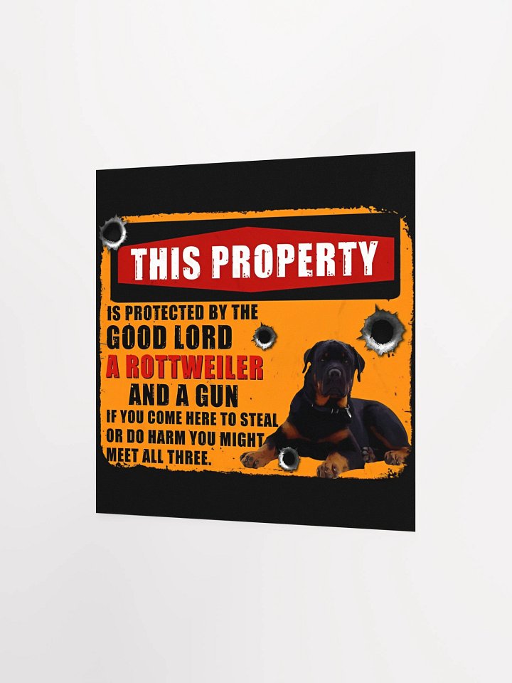 Guardian Rottweiler Warning Poster product image (8)