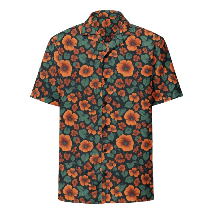 Floral Pattern Nasturtium Flowers Hawaiian Shirt product image (1)
