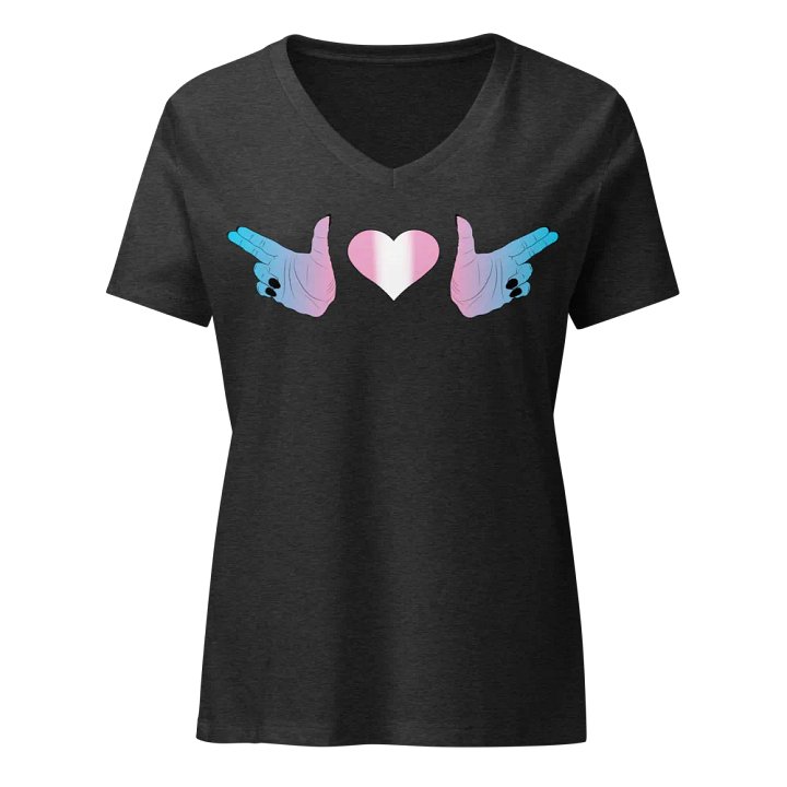 Finger Guns (trans flag) V Neck product image (3)