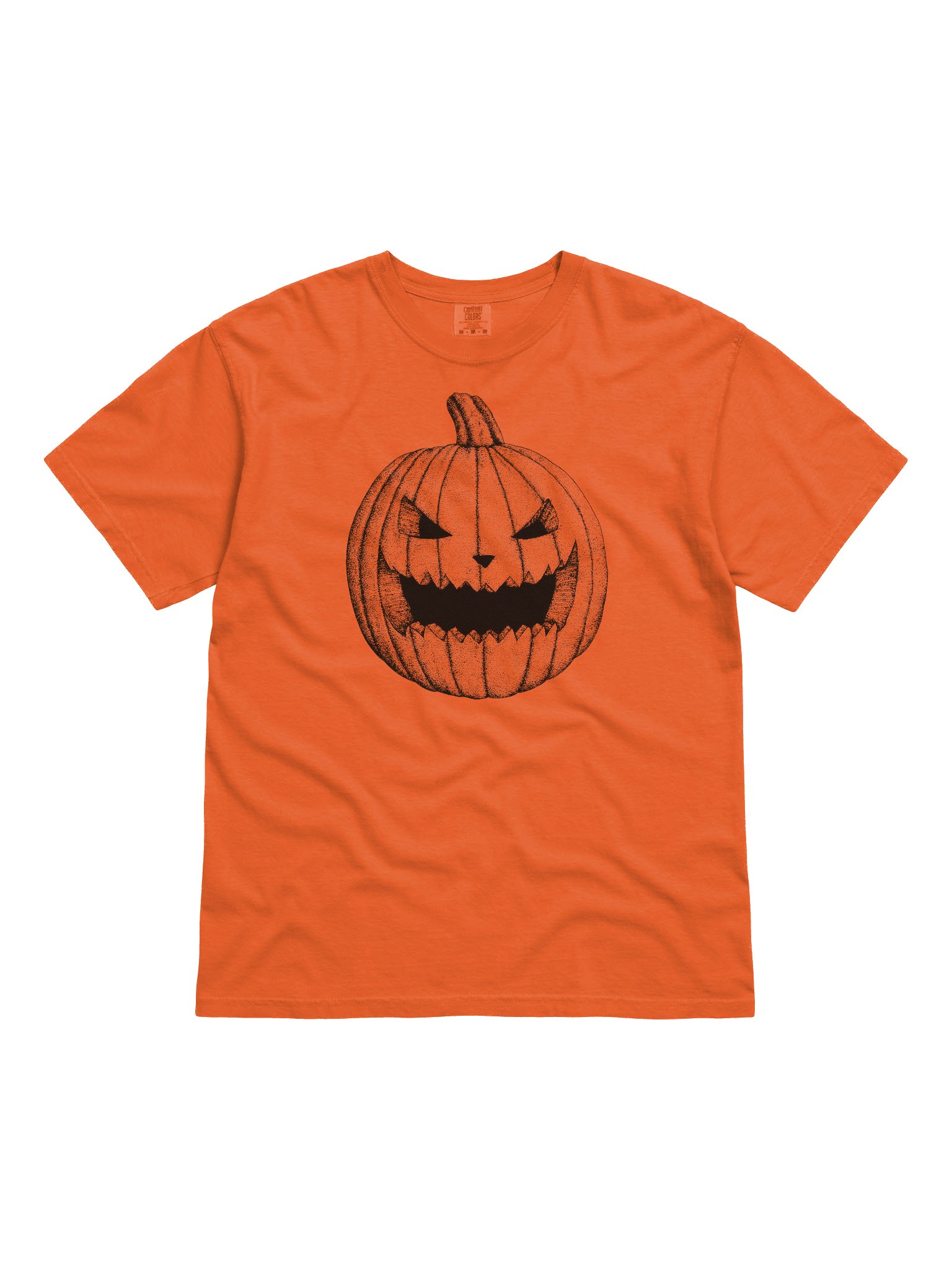 Burnt Orange Jack-O-Lantern Heavyweight Tee product image (1)
