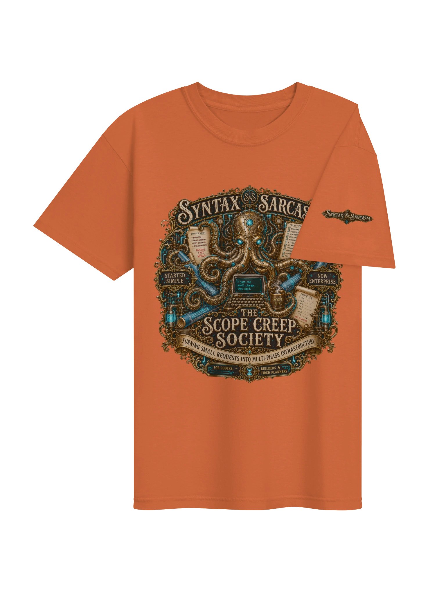 Syntax & Sarcasm Scope Creep Society Heavyweight Coding T-Shirt product image (76)
