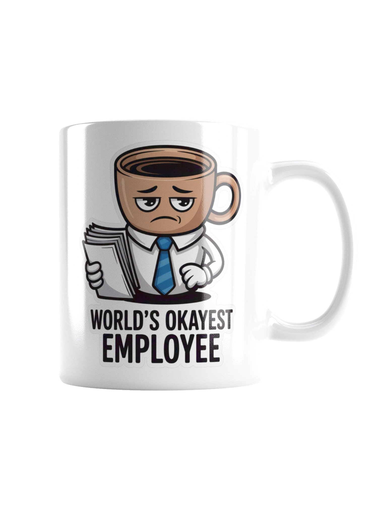 World’s Okayest Employee Funny Coffee Mug – Office Humor for Men product image (3)