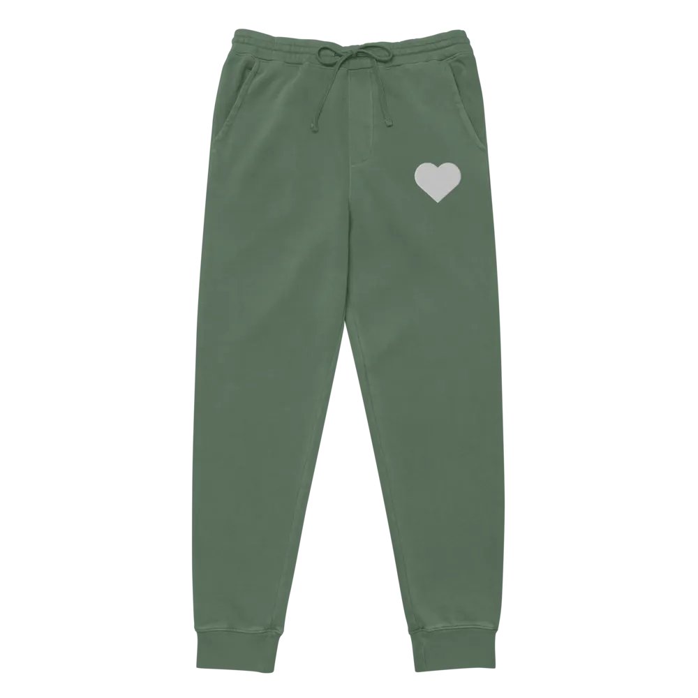 Suited Up Sweatsuit Joggers: Hearts (White) product image (9)