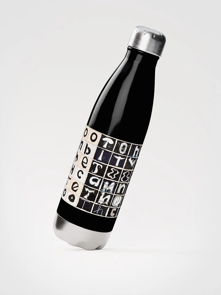 The Tooth Can Bite Stainless Steel Water Bottle (black) product image (2)