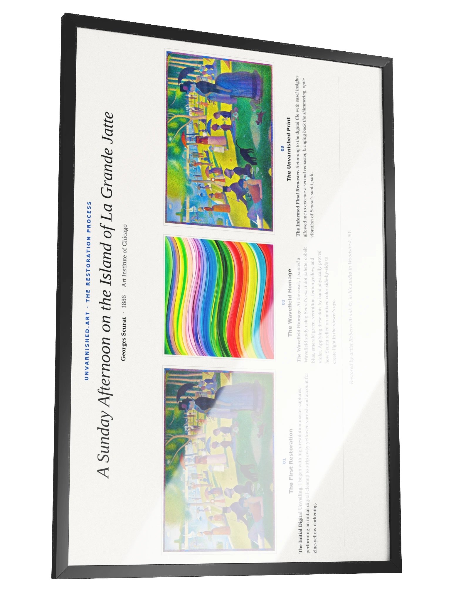 A Sunday Afternoon on the Island of La Grande Jatte — Framed Process Poster product image (2)