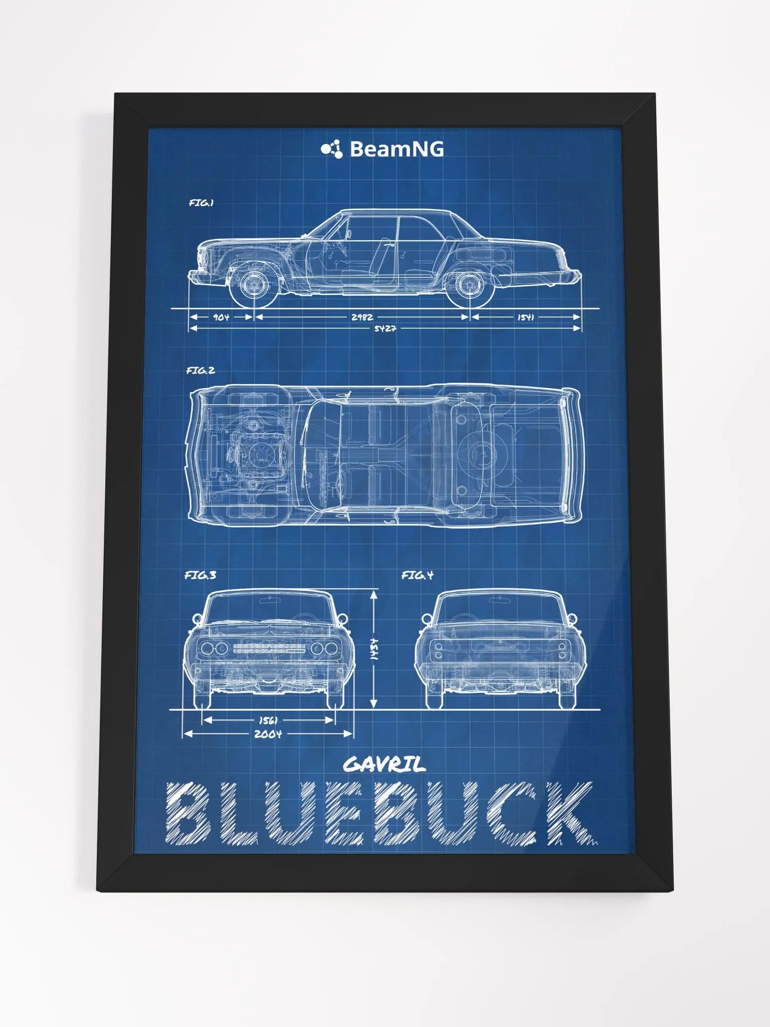 Framed Poster: Gavril Bluebuck Blueprint product image (4)