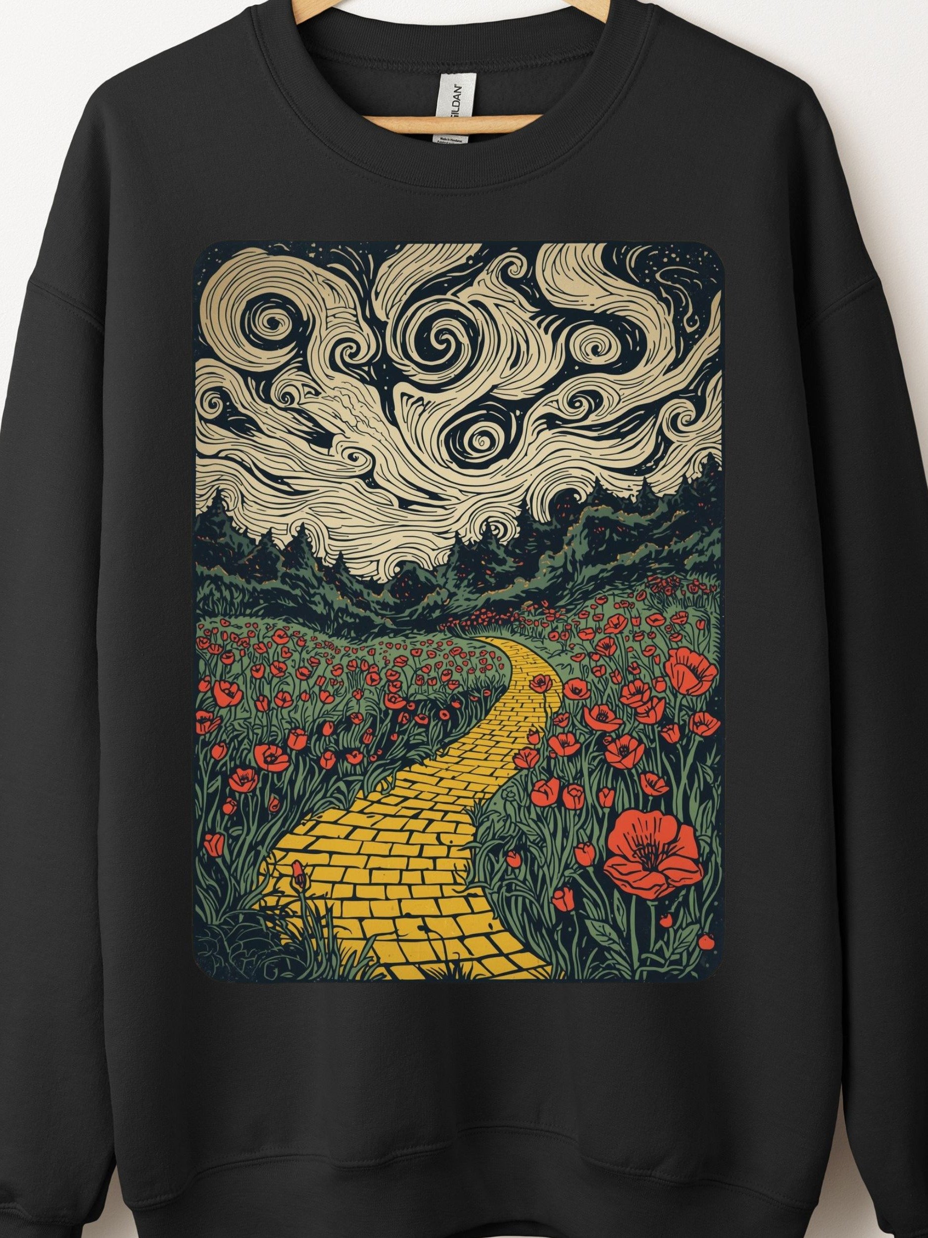 Yellow Brick Road Dreamscape Crewneck, Red Poppy Oz Sweatshirt product image (1)