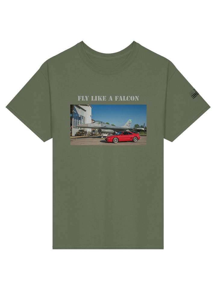 Adrenaline Rush Toyota MR2 & F-16 Fighting Falcon Fighter Jet Gildan Tee product image (2)