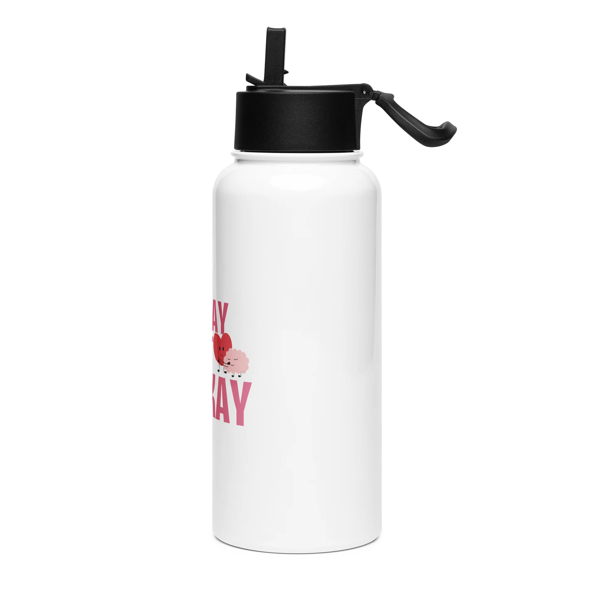 Smiling Heart and Brain Hug Stainless Steel Water Bottle product image (3)