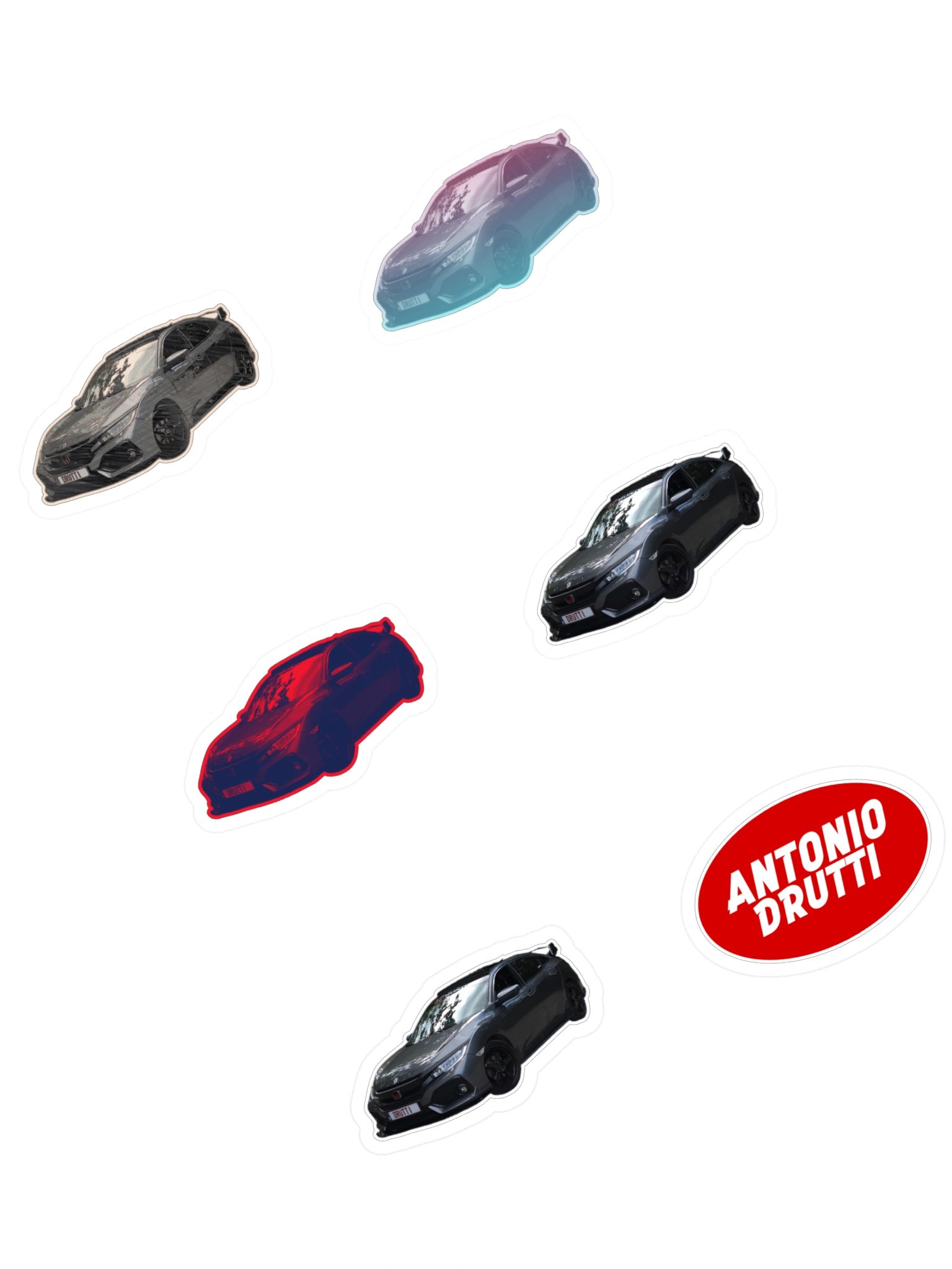 Antonio Drutti Car Cutout Sticker Sheet product image (1)