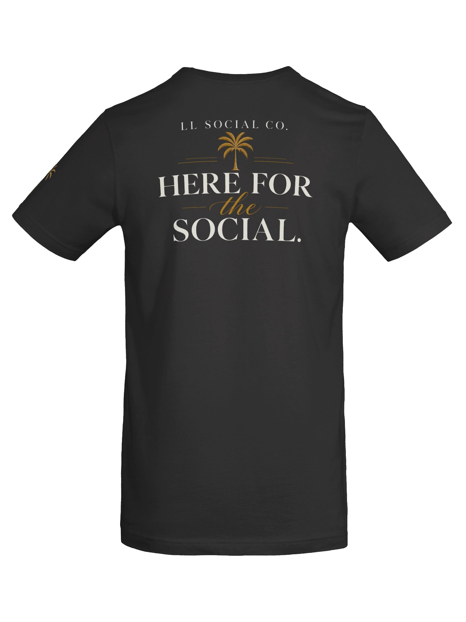 LL Social Co. Here for the Social Essential Tee — Light Logo | Dark Shirt product image (57)