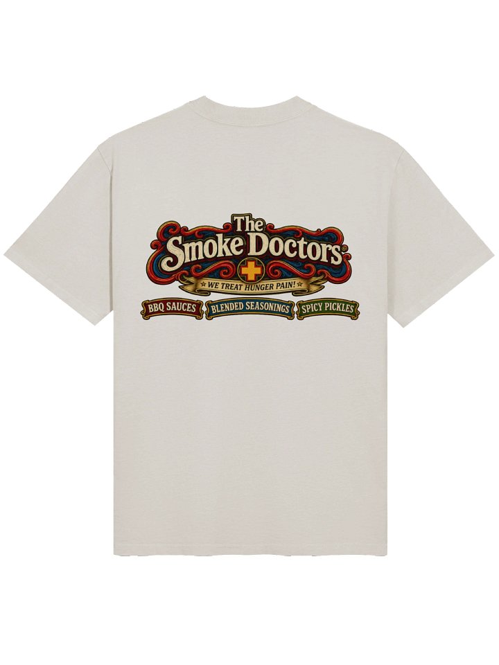 THE SMOKE DOCTORS RETRO LOGO OVERSIZED BEIGE TEE product image (2)