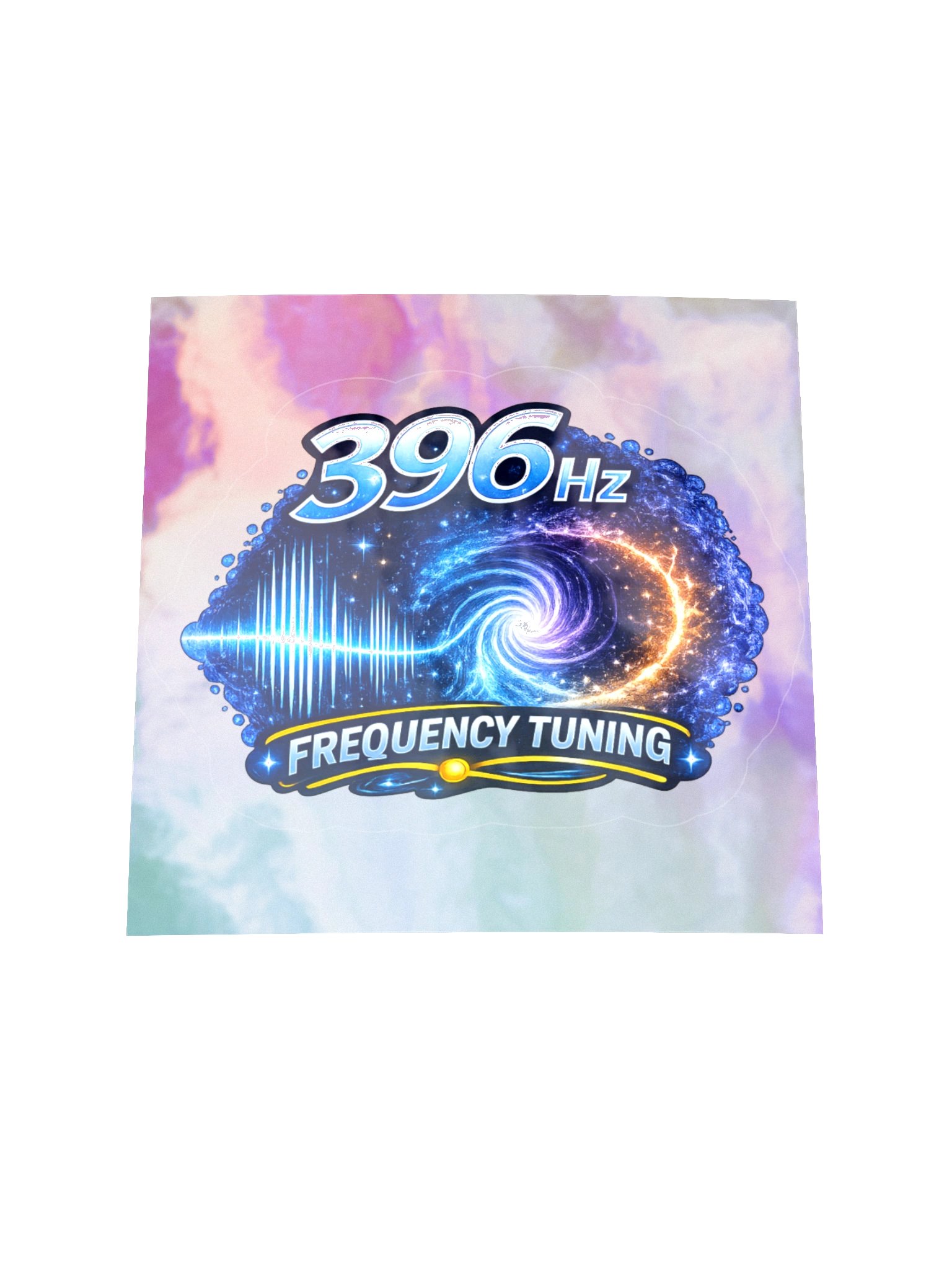 396 Hz Frequency Sticker on Holographic backing product image (2)