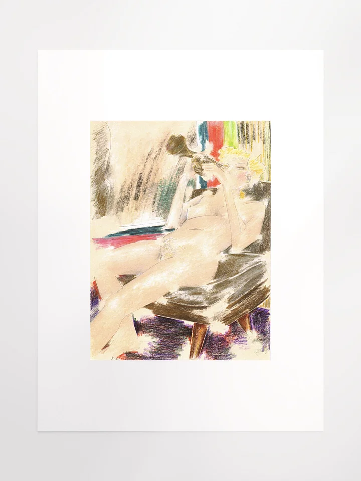 Woman Playing a Trumpet 1985 print product image (2)