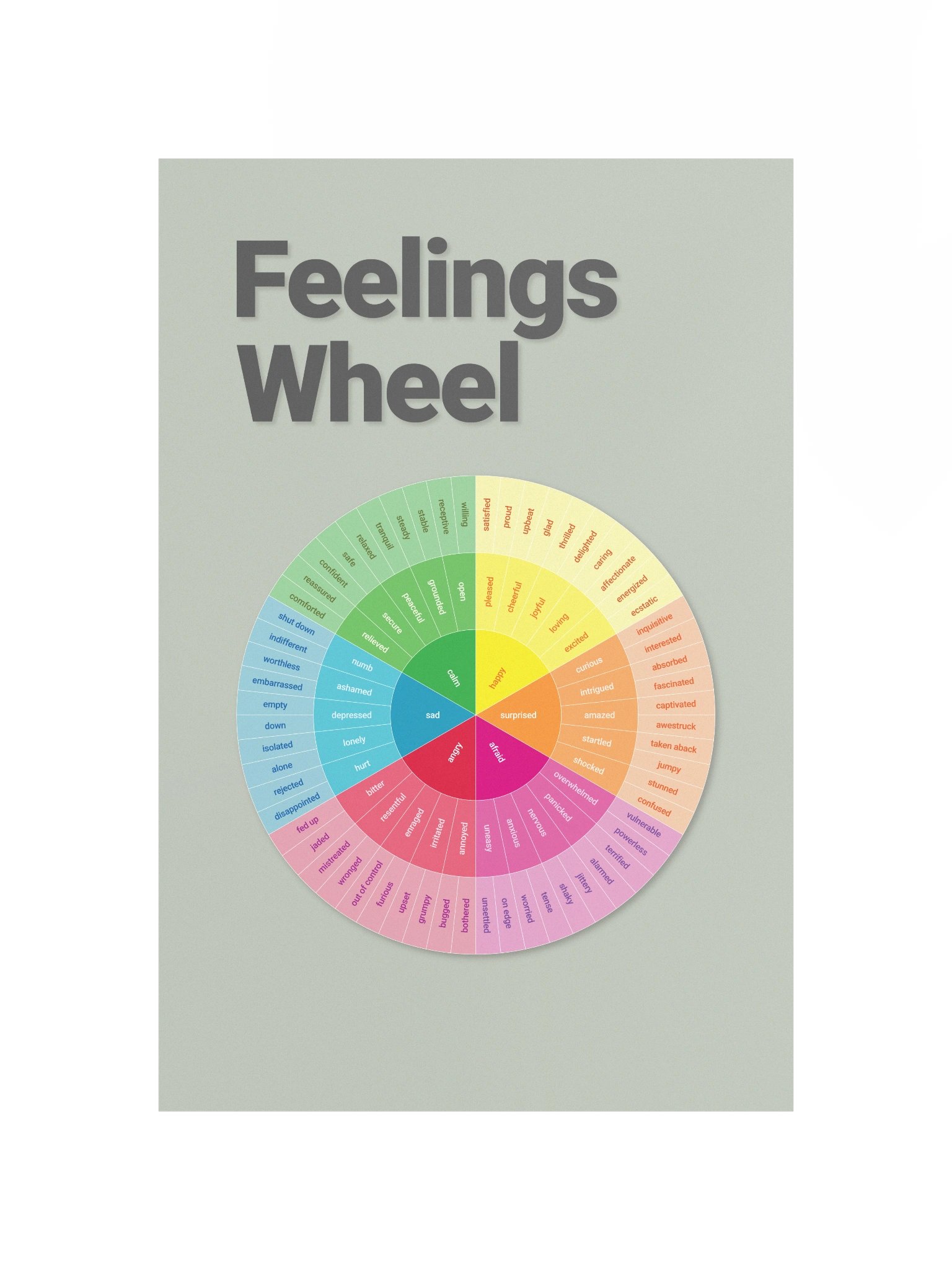 Feelings Wheel poster (vibrant) product image (4)