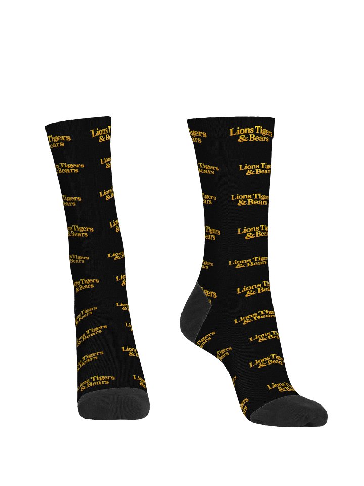 Lions Tigers & Bears Logo Socks (Black) product image (2)