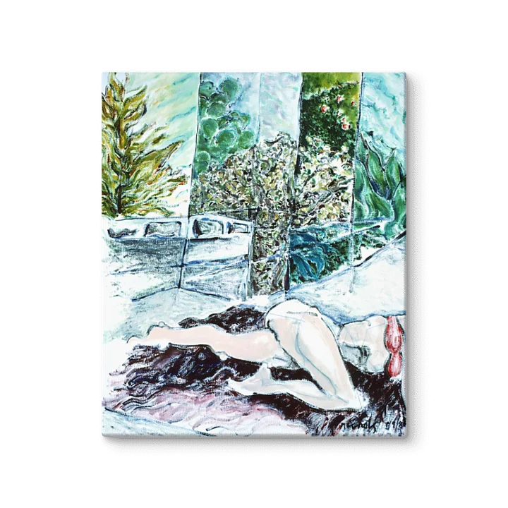 Woman in the Garden (1984) on canvas (24" x 20") product image (2)