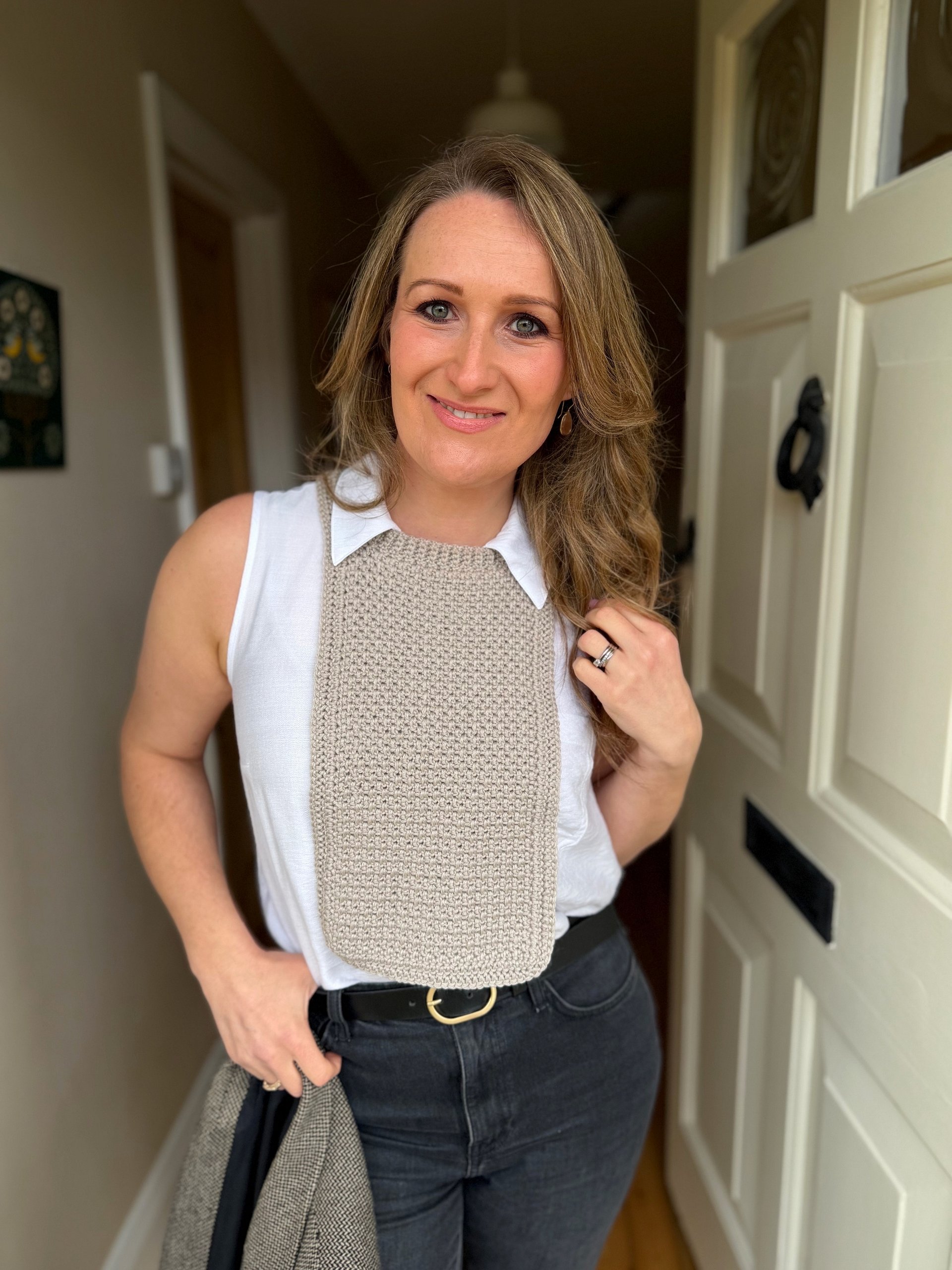 Herringbone Dickie Crochet Pattern - 3 neckline options! product image (12)