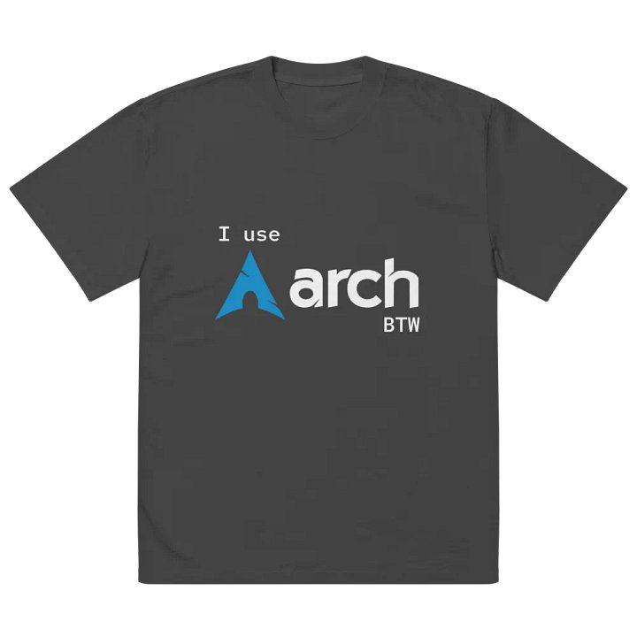 Arch Linux meme Oversized Tee product image (2)