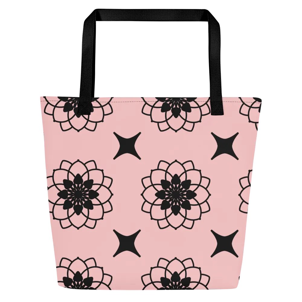 Gorgeous Blush and Black Pattern All Over Print Tote product image (2)