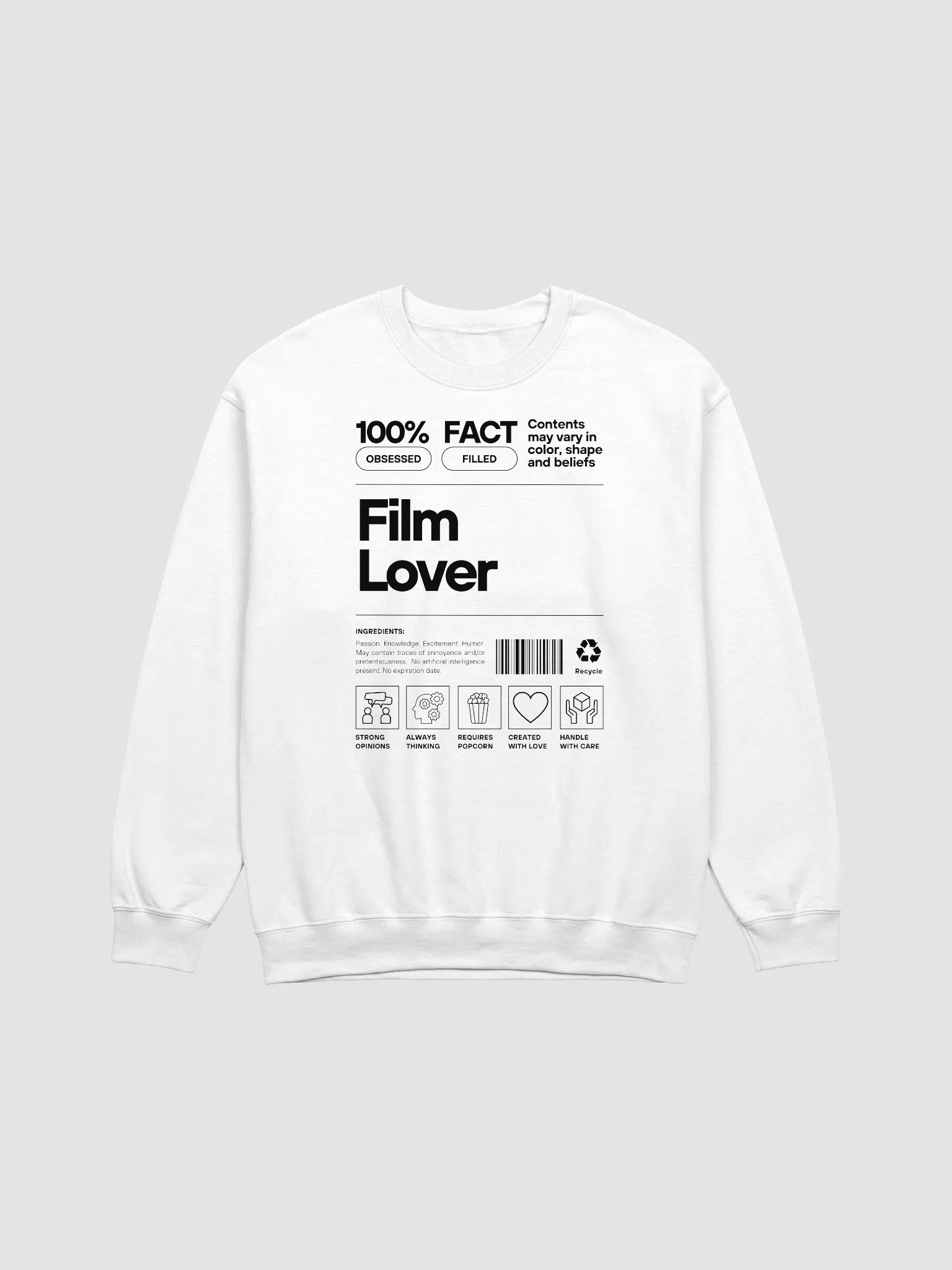 Film Lover Crewneck [Dark Text] product image (1)