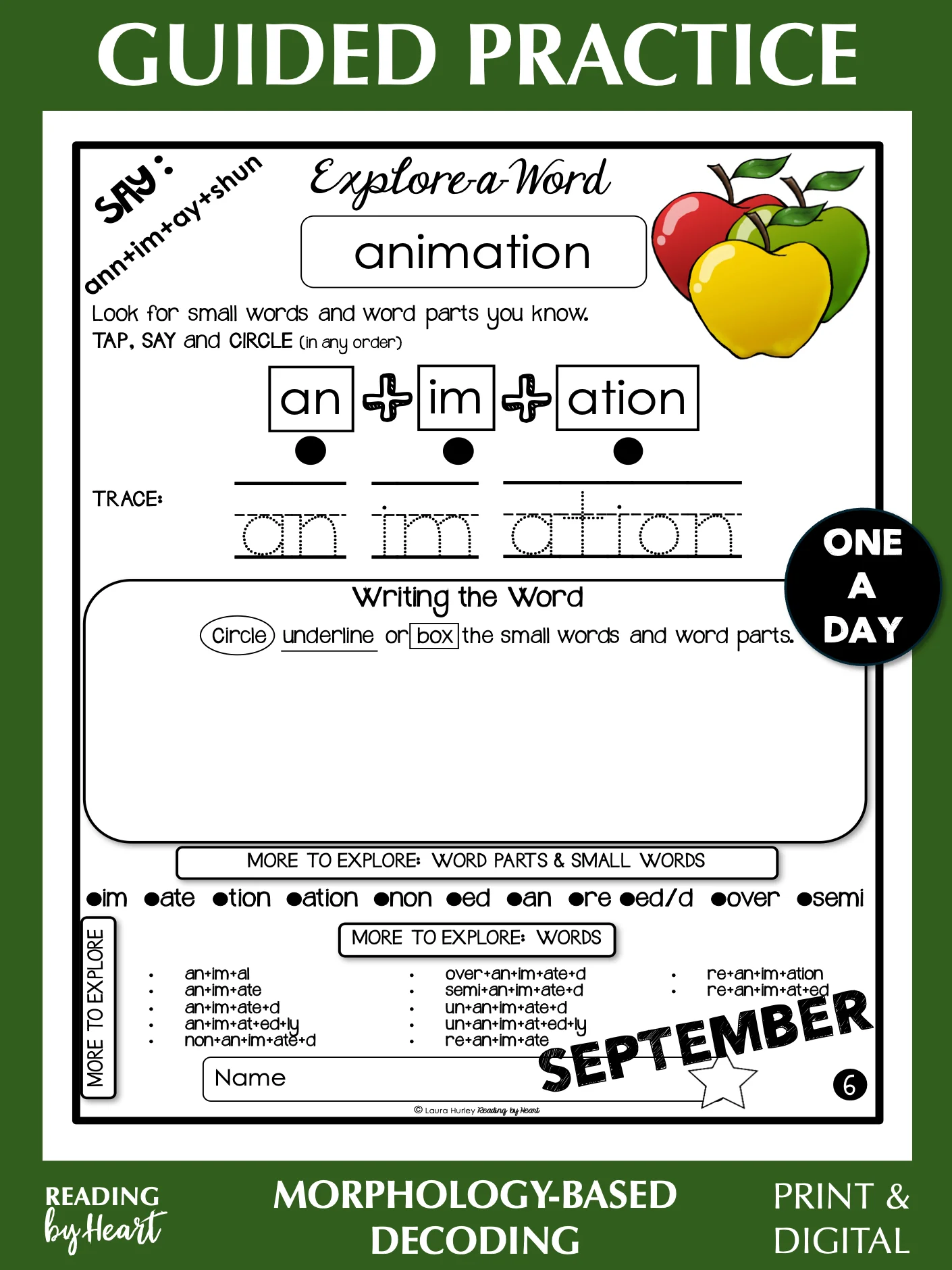Multisyllabic Words: Guided Practice - September (Print & Digital) (Grades 4-8) product image (1)