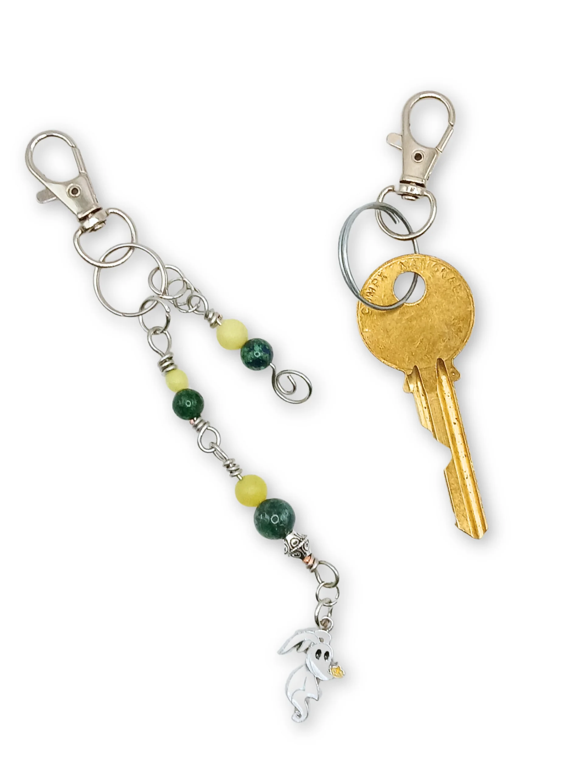 Handmade Bag Charm ft. Ghosty Pup, Halloween & Christmas, Keychain, Purse Accessory product image (4)