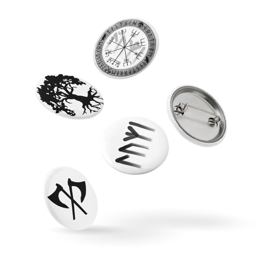 Set von Pin Buttons | Versch. Logos product image (9)