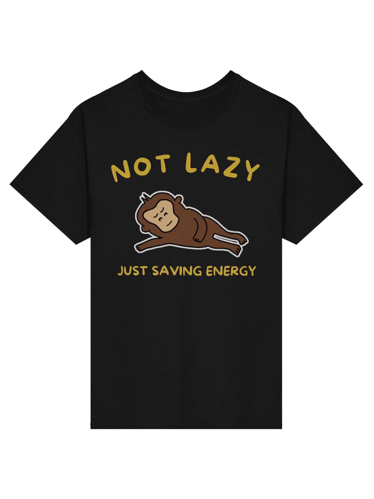 "Monkey is not lazy" T-Shirt (Dark Colors) product image (3)