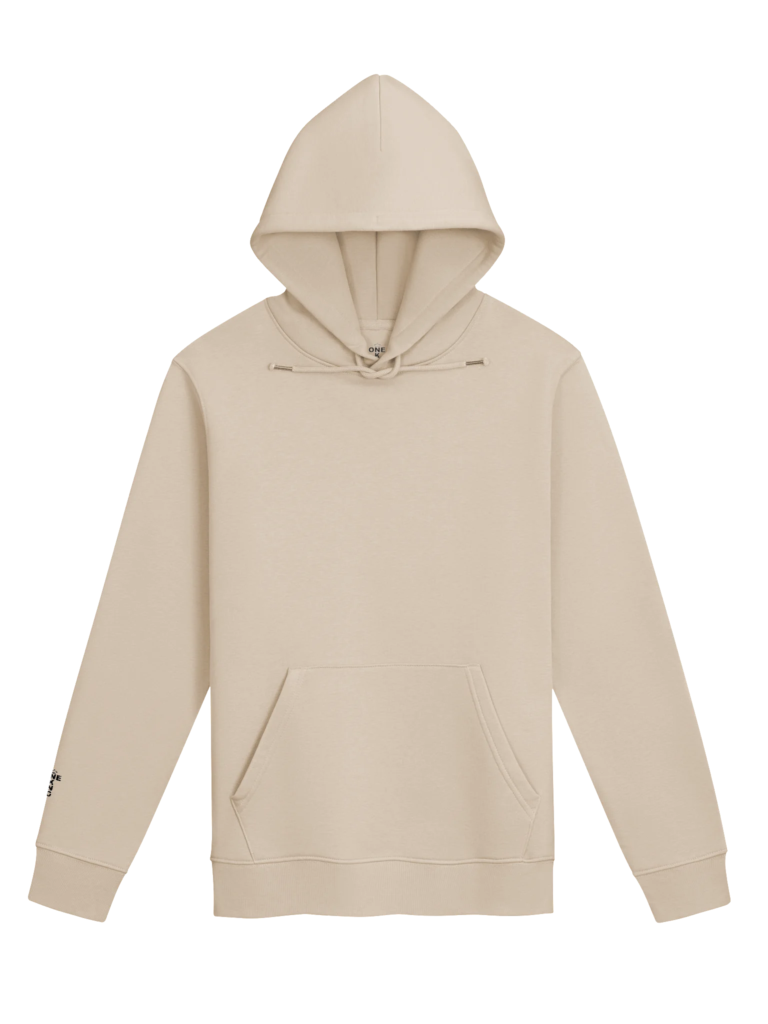 ONE KING Urban Crown 100% Organic Cotton Premium Street Hoodie with embroidered sleeve logo black print product image (2)