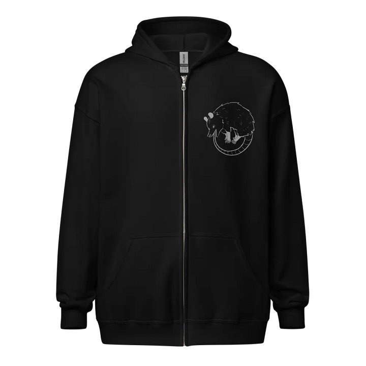 (2 sided) Just Existing zip hoodie product image (5)
