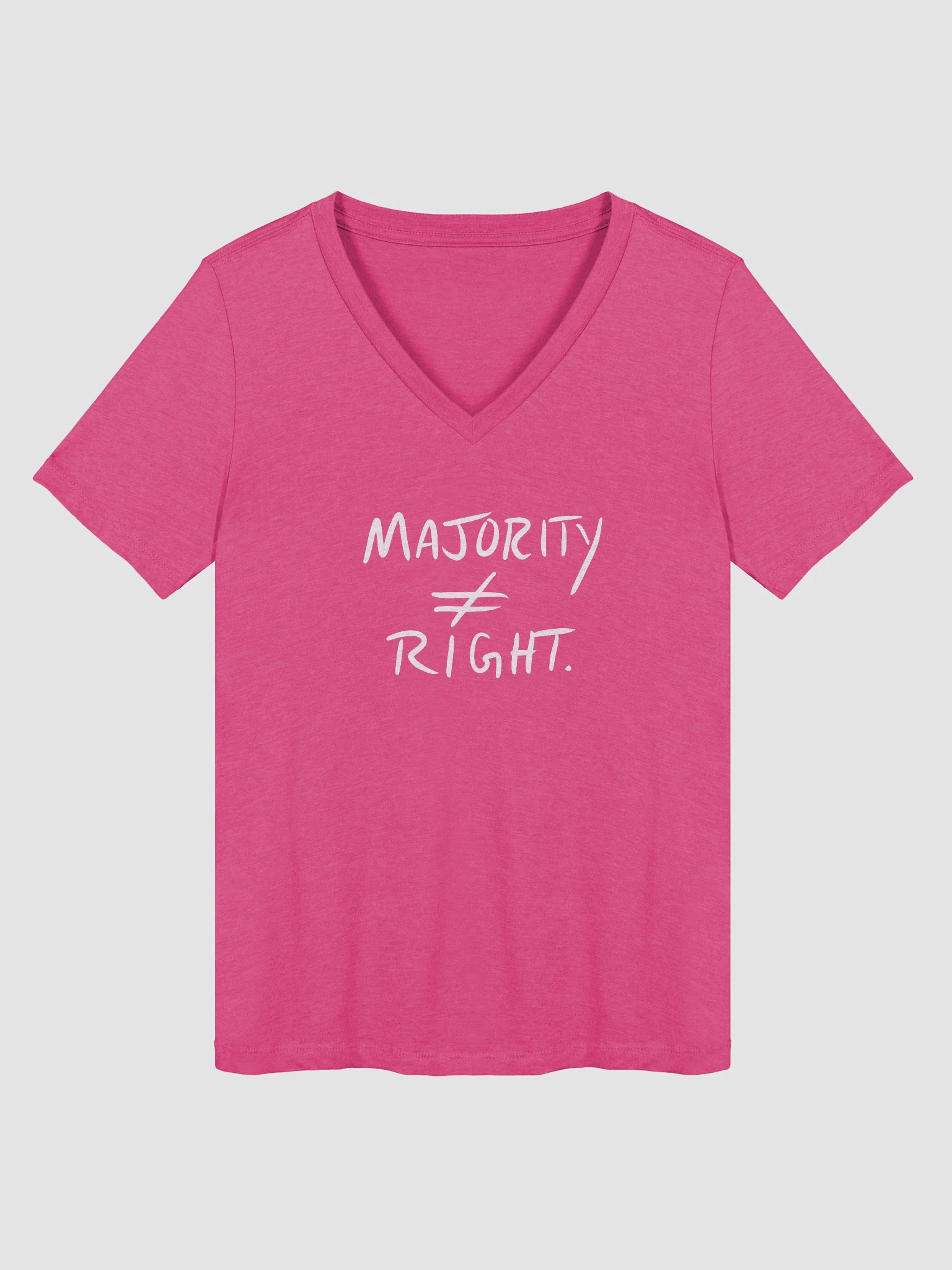 Majority ≠ Right V-Neck tee (white) product image (1)
