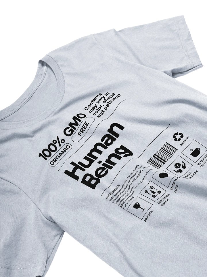 Human Being – Contents May Vary Tee (Light) product image (2)