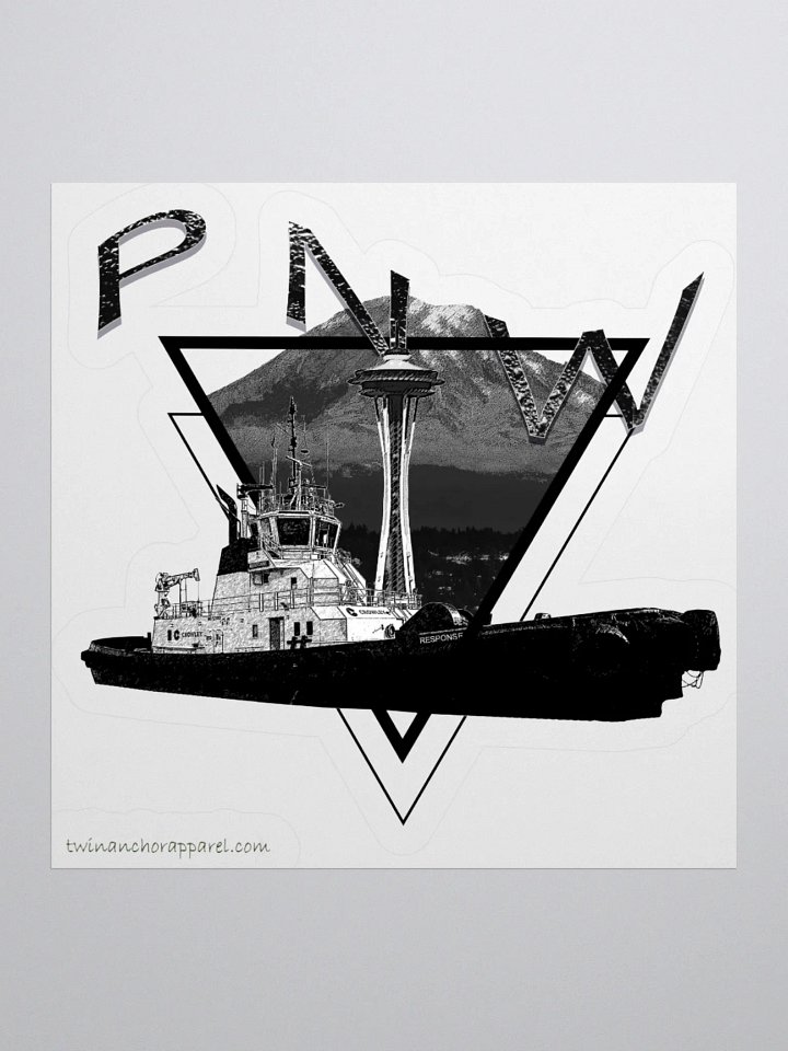 Tug Response Triangle-Mt Raine- PNW Kiss Cut Stickers product image (2)