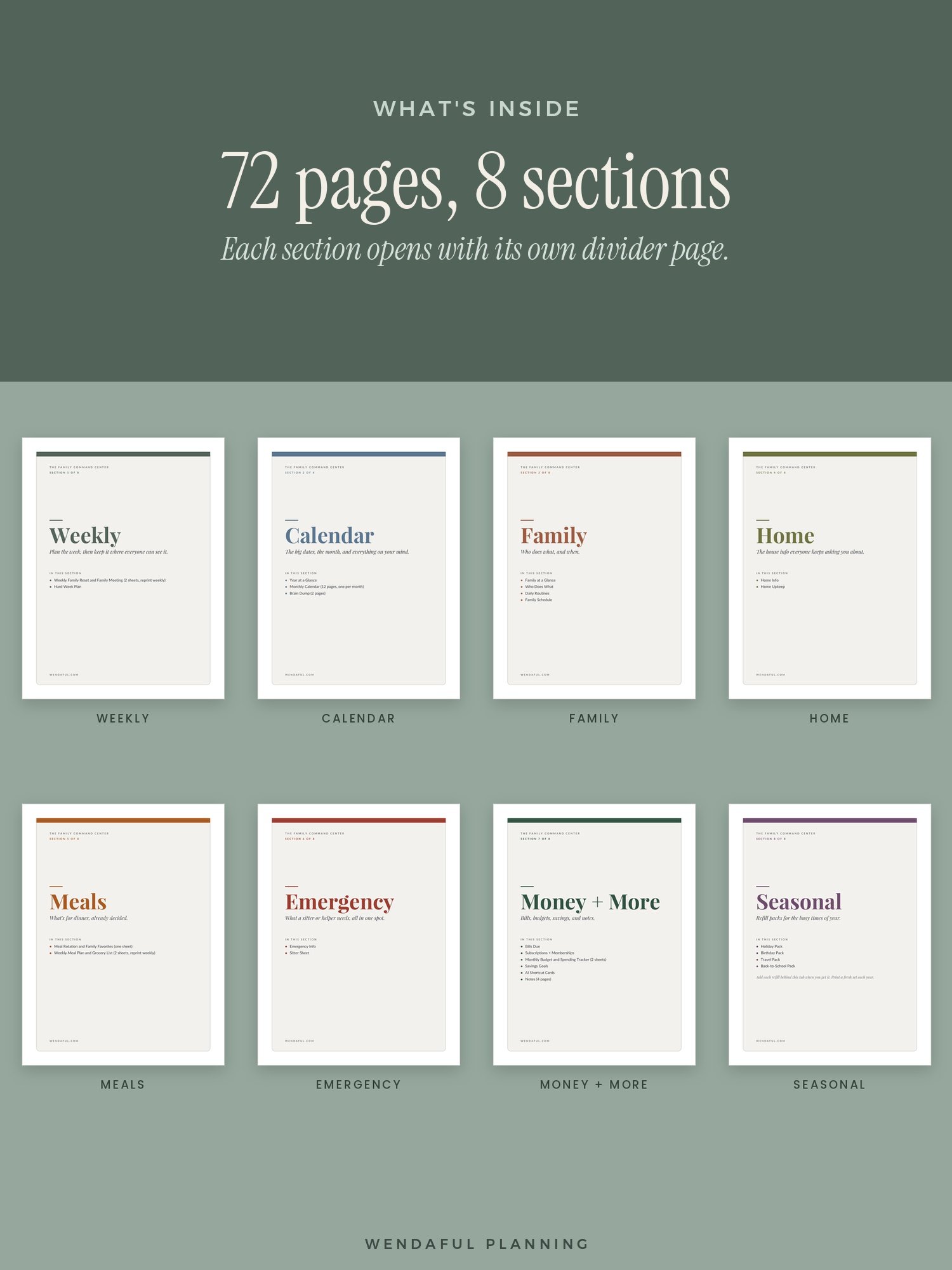 The Family Command Center | Printable Family Binder product image (2)